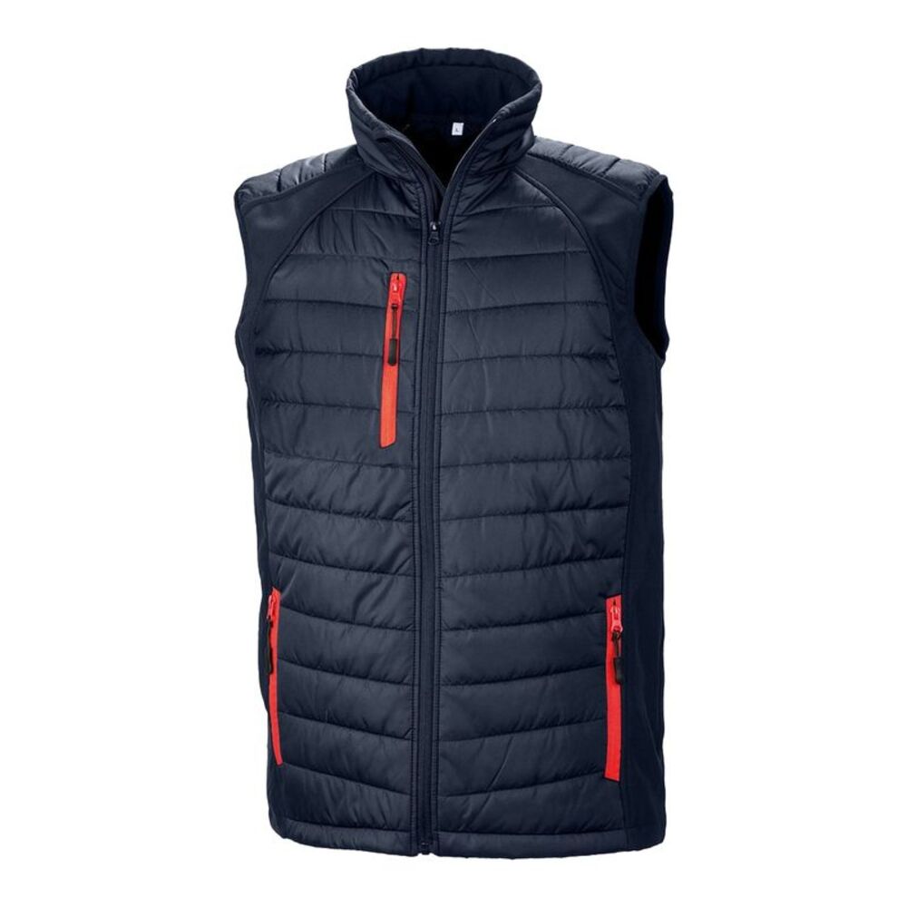 Result Unisex Adult Compass Softshell Gilet / Navy/Red